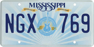 MS license plate NGX769