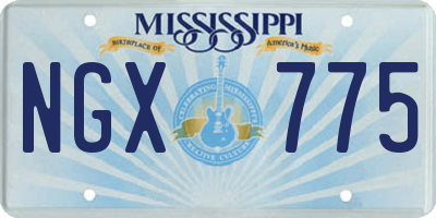 MS license plate NGX775