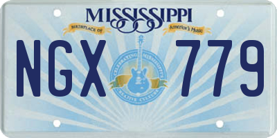 MS license plate NGX779