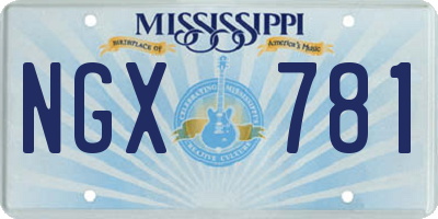 MS license plate NGX781
