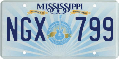 MS license plate NGX799