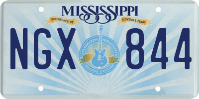 MS license plate NGX844