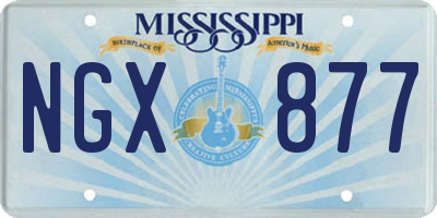 MS license plate NGX877