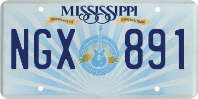 MS license plate NGX891