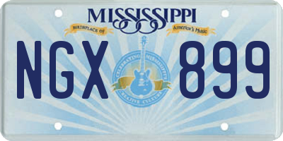 MS license plate NGX899