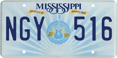 MS license plate NGY516