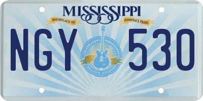 MS license plate NGY530