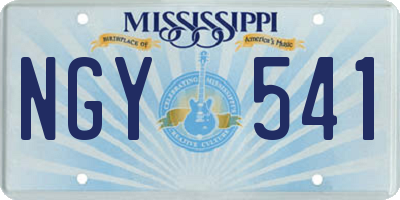 MS license plate NGY541