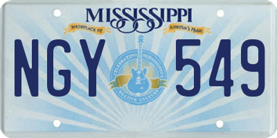 MS license plate NGY549