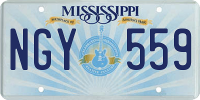 MS license plate NGY559