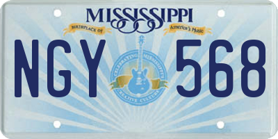 MS license plate NGY568