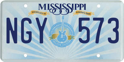 MS license plate NGY573