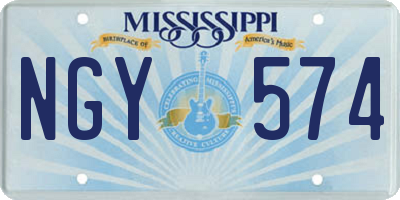 MS license plate NGY574