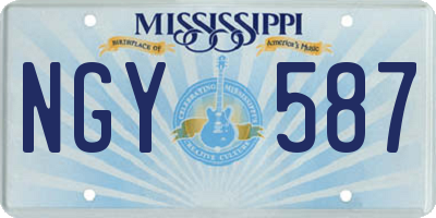 MS license plate NGY587