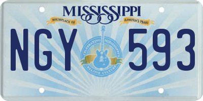 MS license plate NGY593