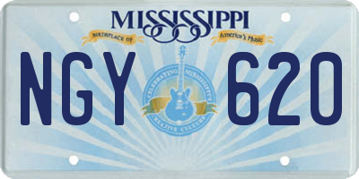 MS license plate NGY620
