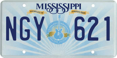 MS license plate NGY621
