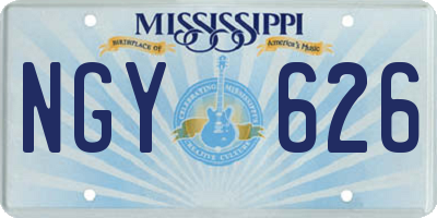 MS license plate NGY626