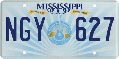 MS license plate NGY627