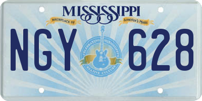 MS license plate NGY628