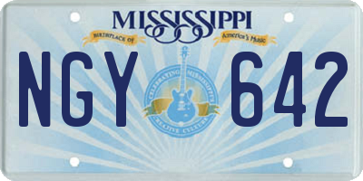 MS license plate NGY642