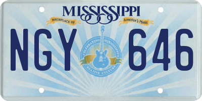 MS license plate NGY646