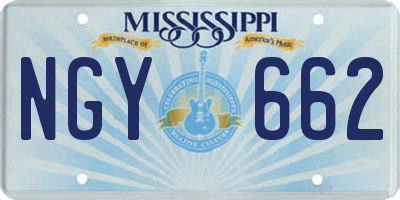 MS license plate NGY662