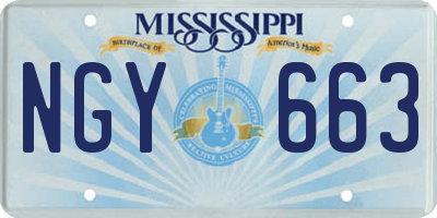 MS license plate NGY663