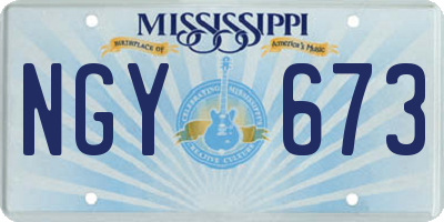 MS license plate NGY673