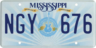 MS license plate NGY676