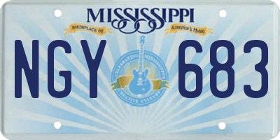 MS license plate NGY683