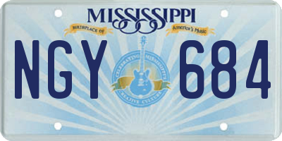 MS license plate NGY684