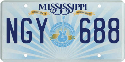 MS license plate NGY688