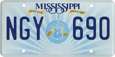 MS license plate NGY690