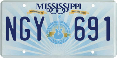 MS license plate NGY691