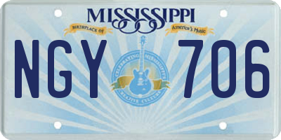 MS license plate NGY706
