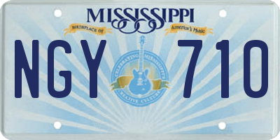 MS license plate NGY710