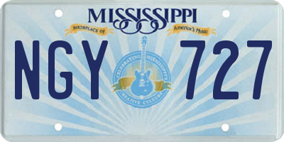 MS license plate NGY727