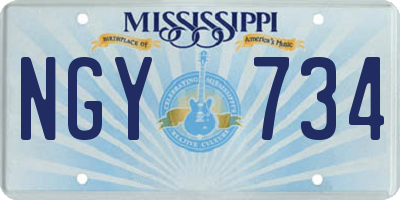MS license plate NGY734