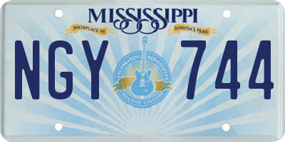 MS license plate NGY744