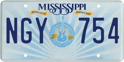MS license plate NGY754