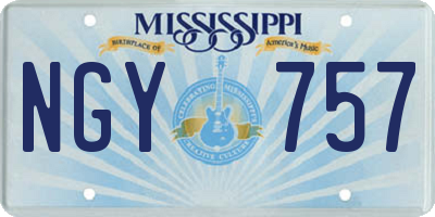 MS license plate NGY757