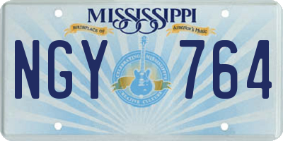 MS license plate NGY764