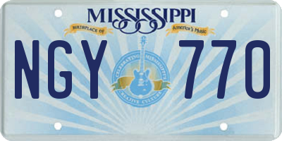 MS license plate NGY770