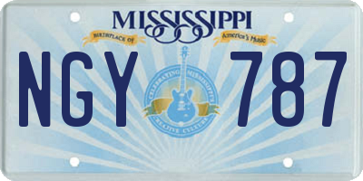 MS license plate NGY787
