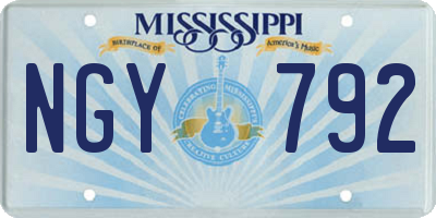 MS license plate NGY792