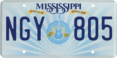 MS license plate NGY805