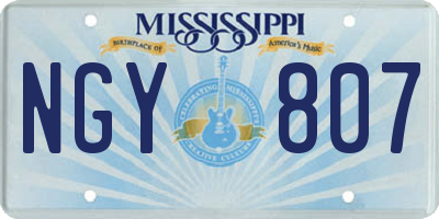 MS license plate NGY807