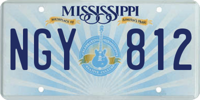 MS license plate NGY812