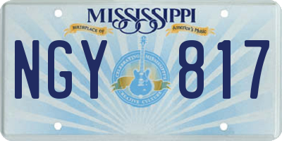 MS license plate NGY817